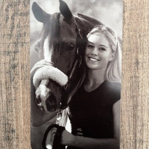 Gravur Foto Portemonnaie Karte, Vorderseite & Rückseite Gravur, personalisierte Bilderkarte, Geburtstagsgeschenk, lasergraviert, handgeschriebene Geldbörse