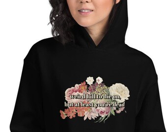 Moletom com capuz Yami Kawaii: suéter floral gótico pastel oversized
