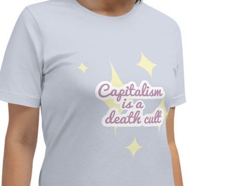 Koszulka „Kapitalizm to kult śmierci” | Koszulka Yami Kawaii Socialist