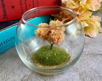 Miniaturowa diorama drzewa, ręcznie robiona dekoracja akwarium