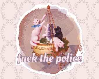FTP Cats Sticker: Funny Political Meme Sticker