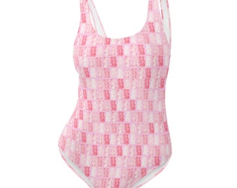 Różowy Gummy Bear Jednoczęściowy Strój Kąpielowy/Body | Kawaii Strój Kąpielowy, Fairy Kei Swim, Pastel Goth