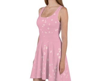 Sukienka Fairy Kei Pink Star Skater | Yume Kawaii Fashion