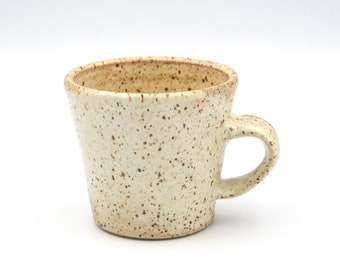 Coffee Cup - Ceramic, Handmade Pottery, Handmade Mug, Speckles, Cream, Off-White