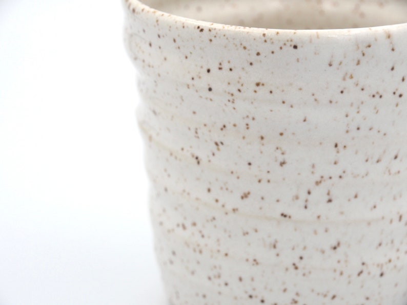 Coffee Mug Ceramic, Handmade Pottery, Handmade Coffee Mug, Tea Mug, Speckles, White image 8