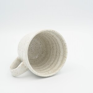 Coffee Mug Ceramic, Handmade Pottery, Handmade Coffee Mug, Tea Mug, Speckles, White image 6