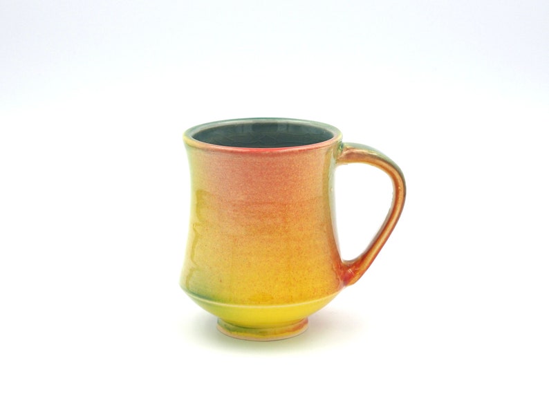 Coffee Cup Ceramic, Handmade Pottery, Handmade Mug, Coffee Mug, Multicolored image 2