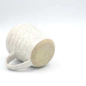 Coffee Mug Ceramic, Handmade Pottery, Handmade Coffee Mug, Tea Mug, Speckles, White image 7