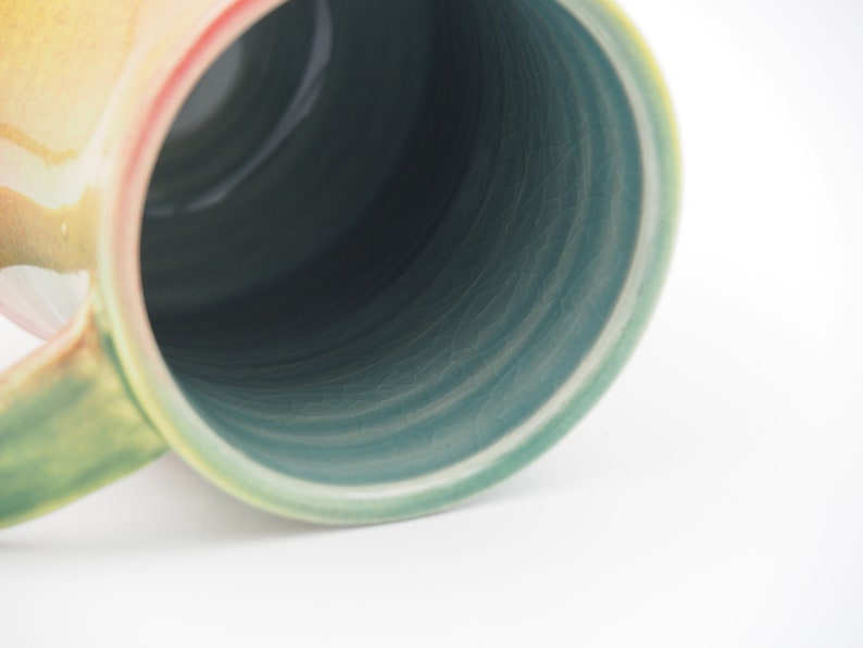 Coffee Cup Ceramic, Handmade Pottery, Handmade Mug, Coffee Mug, Multicolored image 8