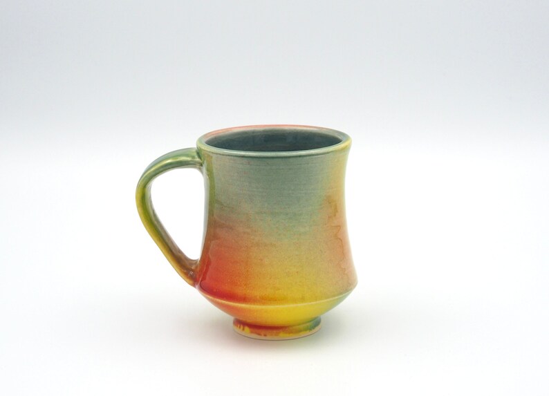 Coffee Cup Ceramic, Handmade Pottery, Handmade Mug, Coffee Mug, Multicolored image 1