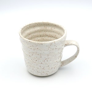 Coffee Mug Ceramic, Handmade Pottery, Handmade Coffee Mug, Tea Mug, Speckles, White image 5