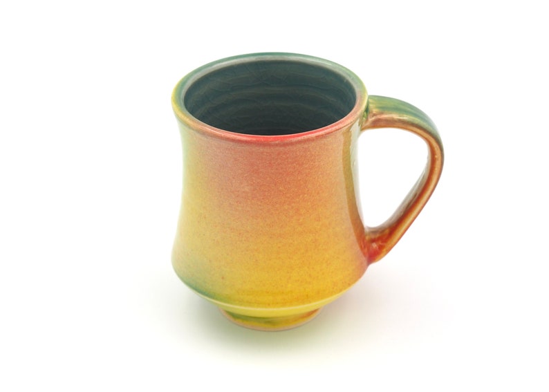 Coffee Cup Ceramic, Handmade Pottery, Handmade Mug, Coffee Mug, Multicolored image 5