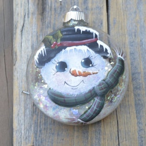 Hand Painted Snowman Christmas Ornament