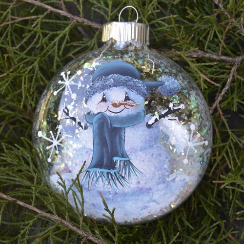 Painted and Personalized Snowman Ornament