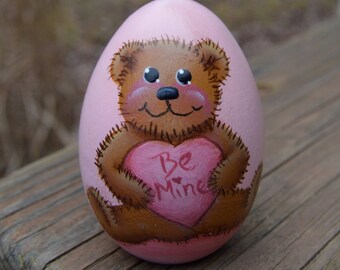 Be Mine Valentine Egg, Hand Painted