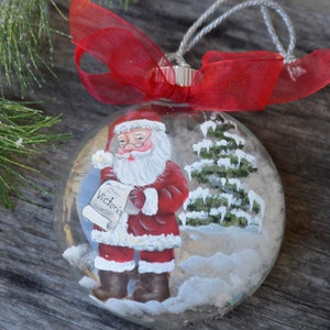 Hand Painted Santa Clause Ornament, Christmas Ornament, Santa Clause Ornament, Personalized Ornament, Christmas Gift