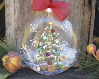 Christmas Tree Ornament, Hand Painted Christmas Ornament, Personalized Ornament, Christmas Gift, Personalized Ornament, Ornament