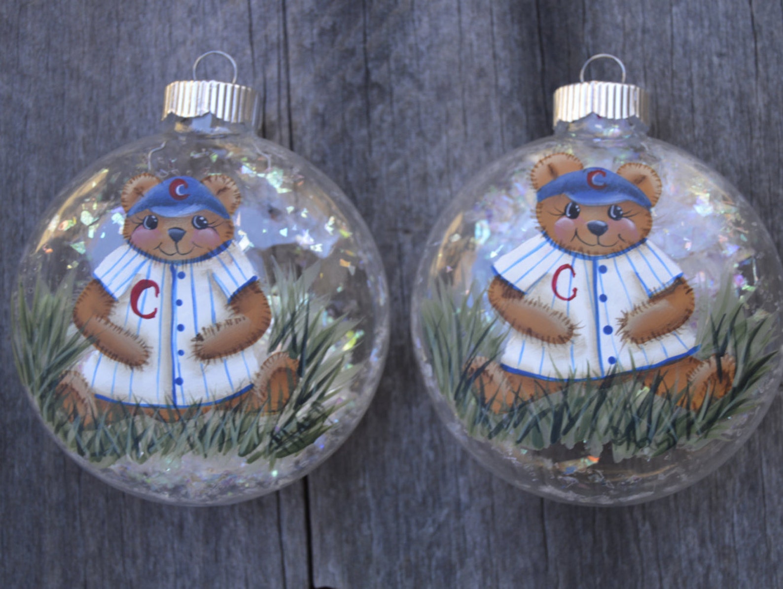 Chicago Cubs Christmas Ornament Hand Painted Etsy