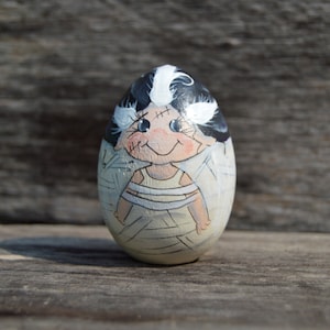 Bride of Frankenstein Egg,  Frankenstein&#39;s Bride Egg, Halloween Egg, Halloween Decoration, Halloween Gift, Personalized Gift