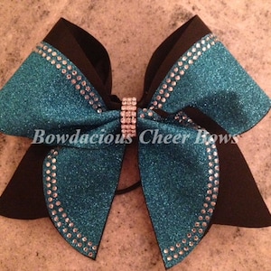 Rhinestone and Glitter Cheer Bow