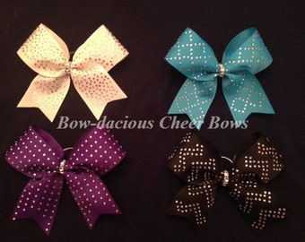 Rhinestone Cheer Bow Keychain