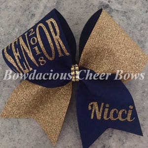 Custom SENIOR cheer bow