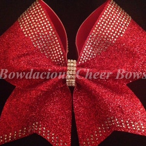 Glitter and Rhinestone Cheer Bow