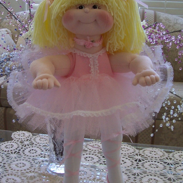 Dinky Baby Pattern 017 - Bobbi the Kid Ballerina - 24 inch doll - PDF Pattern - Instant Download