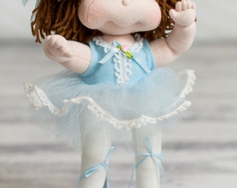 Dinky Baby Pattern 015 - MopHead the Mop Ballerina - 17 inch doll - PDF Pattern - Instant Download