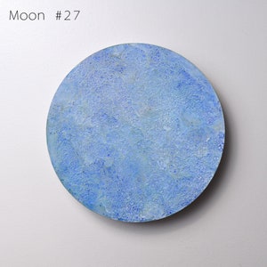 MOON 3D Disk - 27 | Moon Wall Art, Texture, Blue Moon, Moon Decor, Space Decor, Moon Painting, Painted Moon, Meteor, Space Rock, Moon Rocks