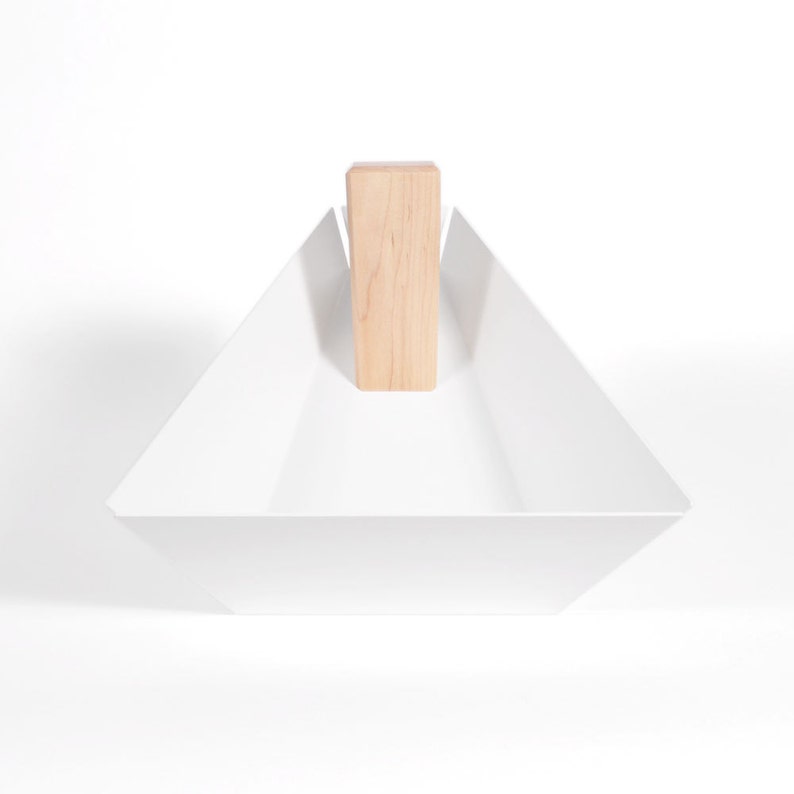 Margo Maple & White Pedestal Tray, Fruit Bowl, Centerpiece image 3