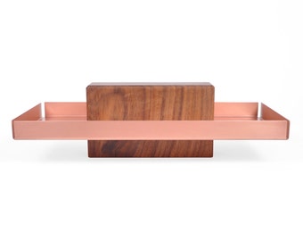 Talbot | Walnut & Copper - Pedestal Tray, Dish, Catch All, Keukenopslag