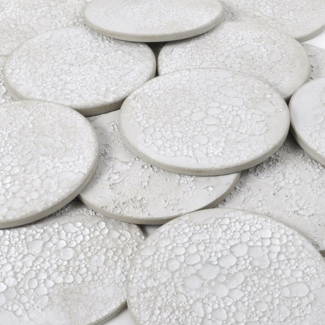 Moon Coaster MOON Coasters - White | 3D Texture, Tactile, Cocktails, Drinks, Happy ...
