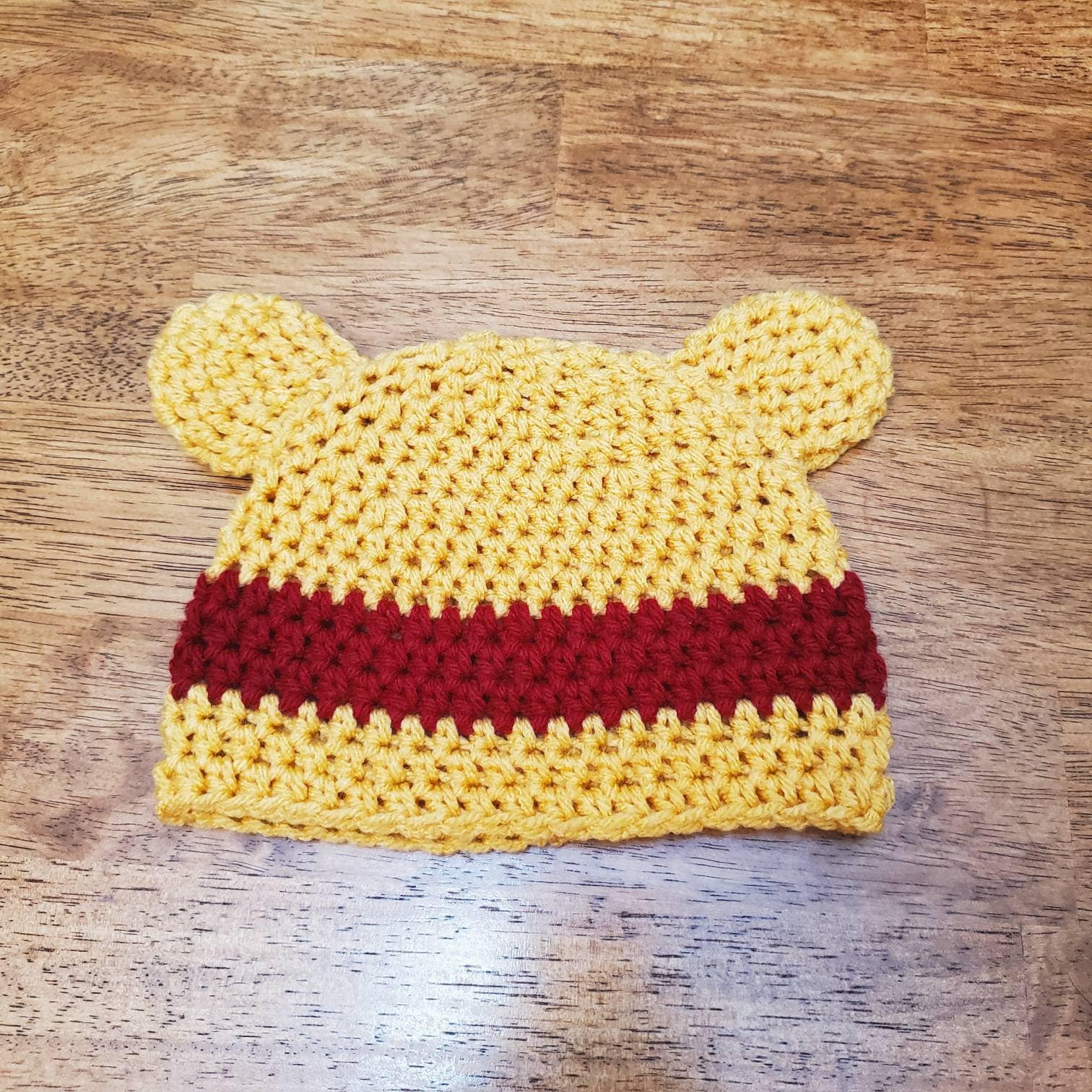 Winnie the Pooh Bear Inspired Crochet Hat, for All Ages! Handmade
