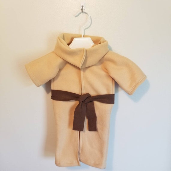 belt Fleece Baby Yoda Costume- hat robe 