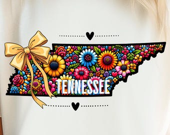 Tennessee Coquette png, State png, Digital Download, Sublimation Design, DTF png, DTF file, Tshirt Design, Trending png, Tennessee png