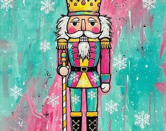Preppy Christmas png, Pink Christmas png, Nutcracker png, Christmas Nutcracker, Girly png, Trendy png, Holiday png, dtf, Christmas clipart