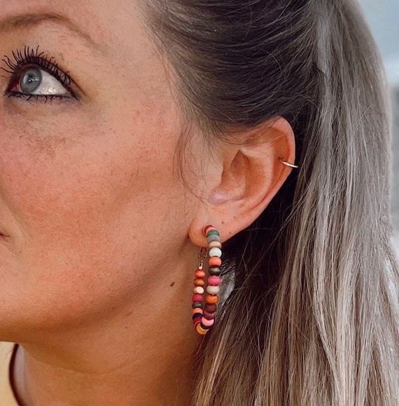 Bianca Beaded Hoops