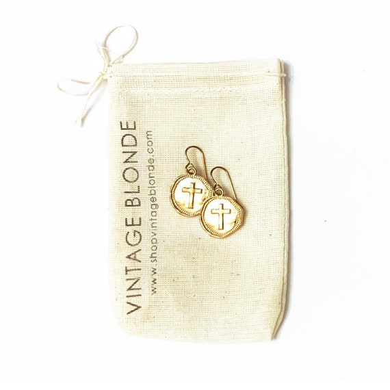 Gold Carolina Coin Earrings