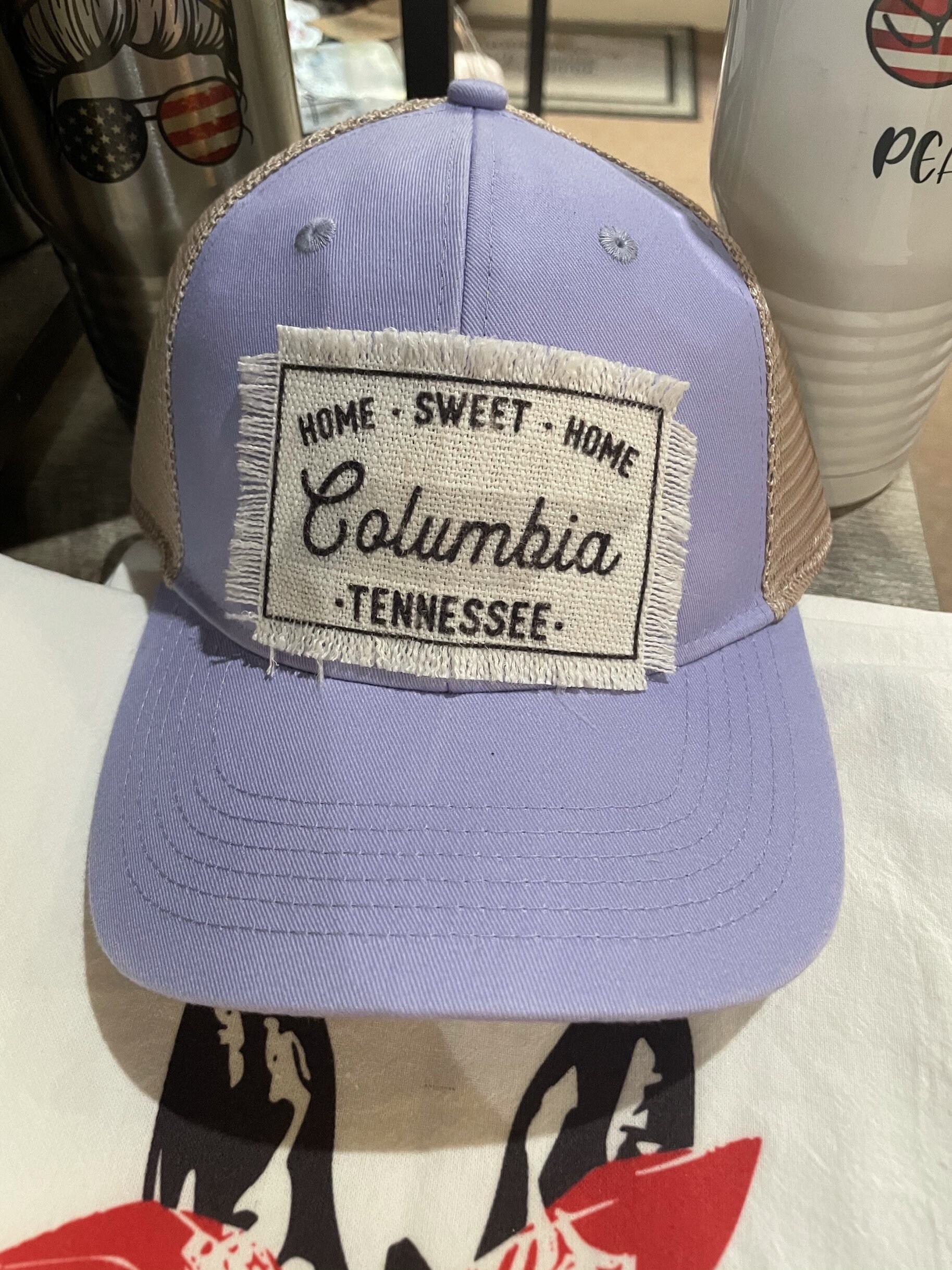 Sweet Home Columbia Patch Lavender and Beige Pony Tail - Etsy