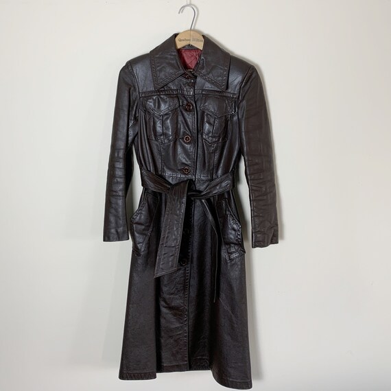 【70s】Euro Vintage All Leather TrenchCoat 70s Vintage Leather Trench Coat – StudioSuits
