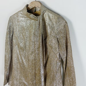 60s scooter party dress. 1960s gold mod pleated drop waist dress. Vintage retro gold glam go go dress. 60s mini hippie dress. image 4