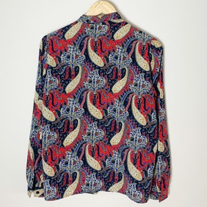 Vintage paisley print blouse. 70s blouse top xs / small image 3