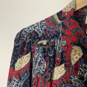 Vintage paisley print blouse. 70s blouse top xs / small image 4