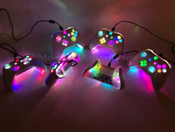 7 Colors Light Kit Thumbsticks Luminous Buttons LED for Xbox One S X  Controller