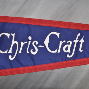 Chris Craft boat burgee pennant flag - PreWar Large Size