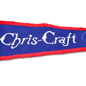 Chris Craft boat burgee pennant flag - PreWar Large Size