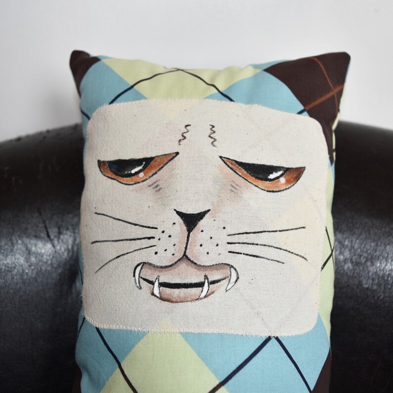 Grumpy Trevor the Cuddle Cat Pillow Toy
