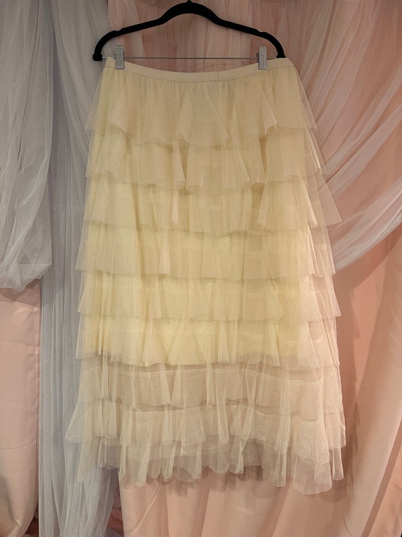 Cream Ballerina Layered Tulle skirt with lining - image 1