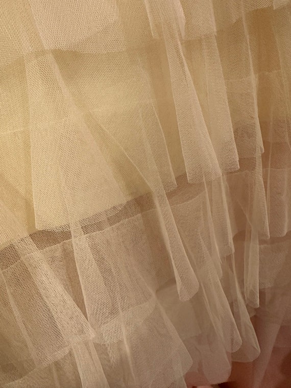 Cream Ballerina Layered Tulle skirt with lining - image 3